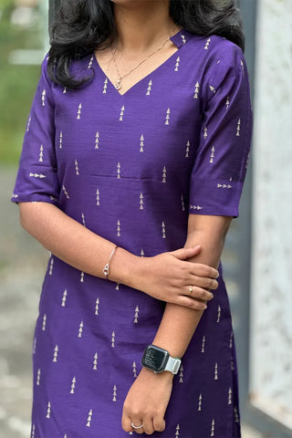 Raw silk kurti