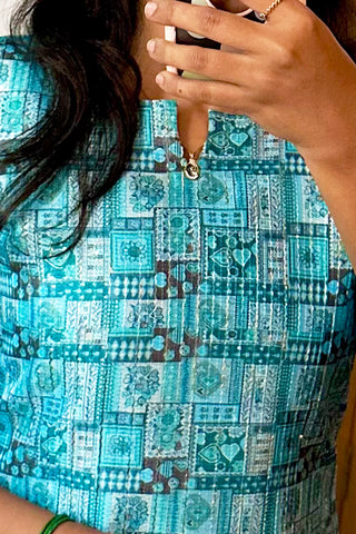 Raw silk kurti