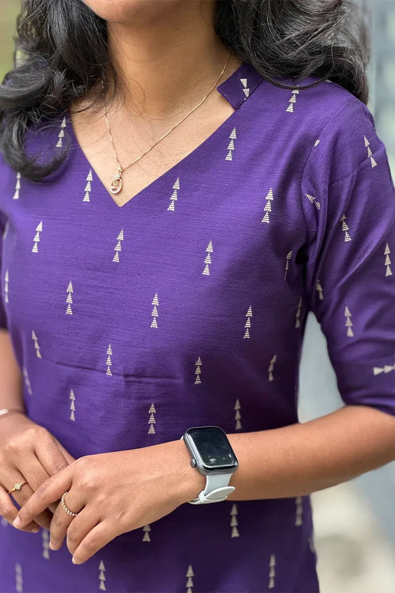 Raw silk kurti