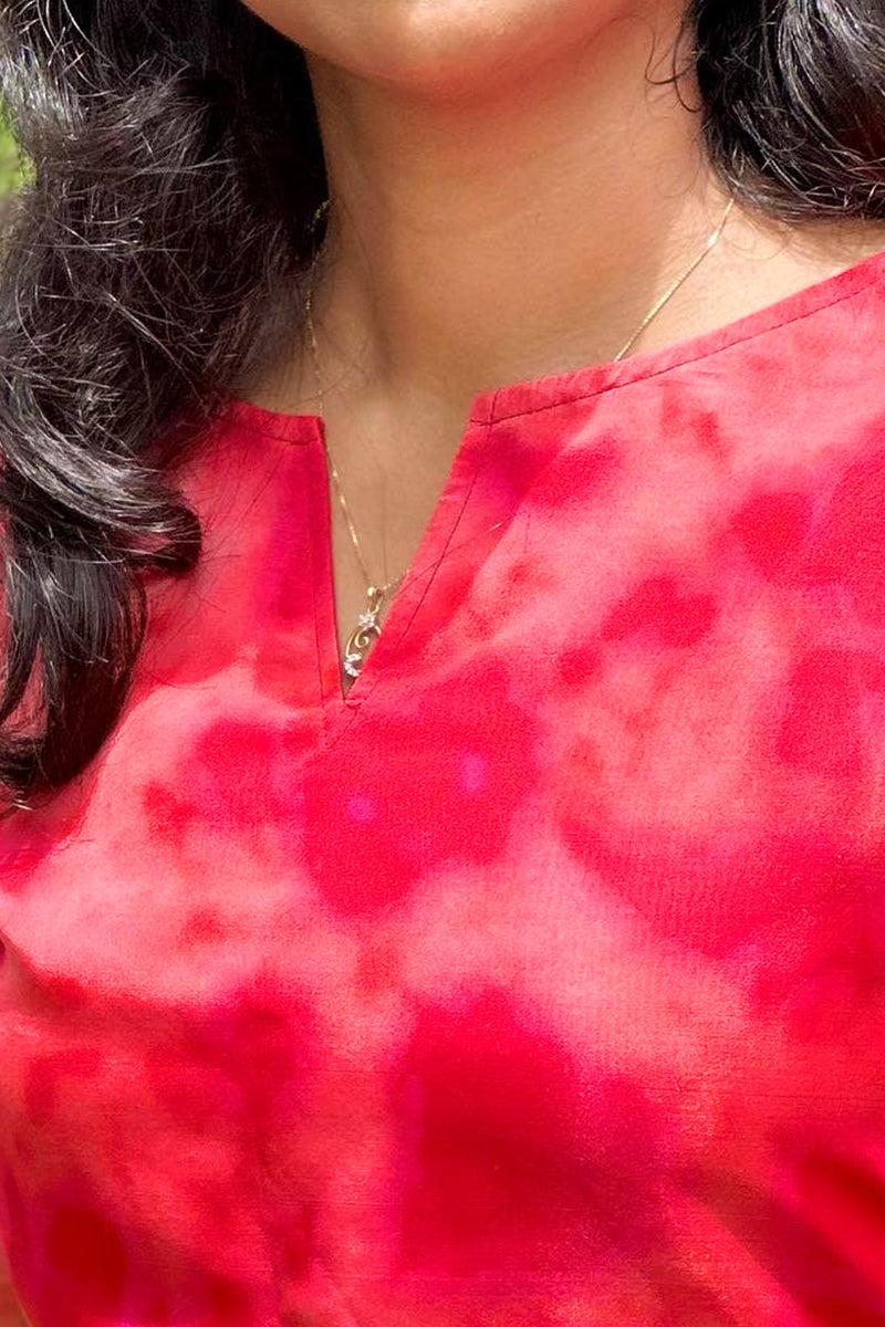 Red Organza kurti