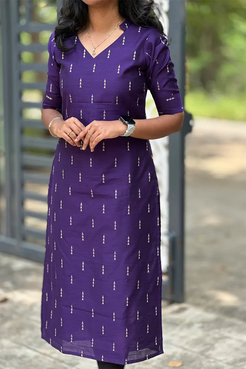 Raw silk kurti