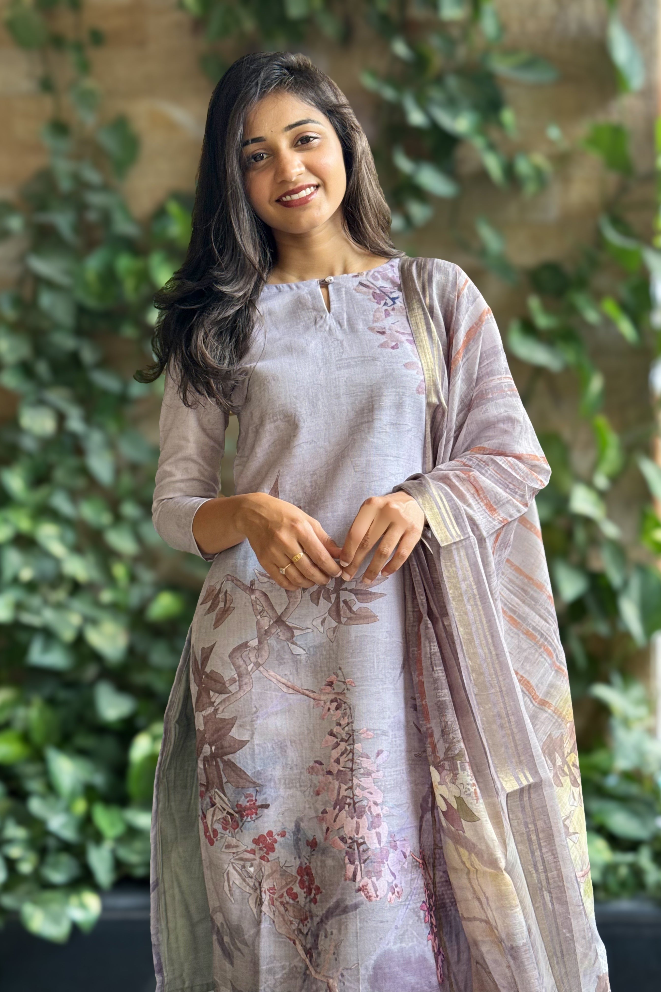Lilac Wave Kurti and Dupatta