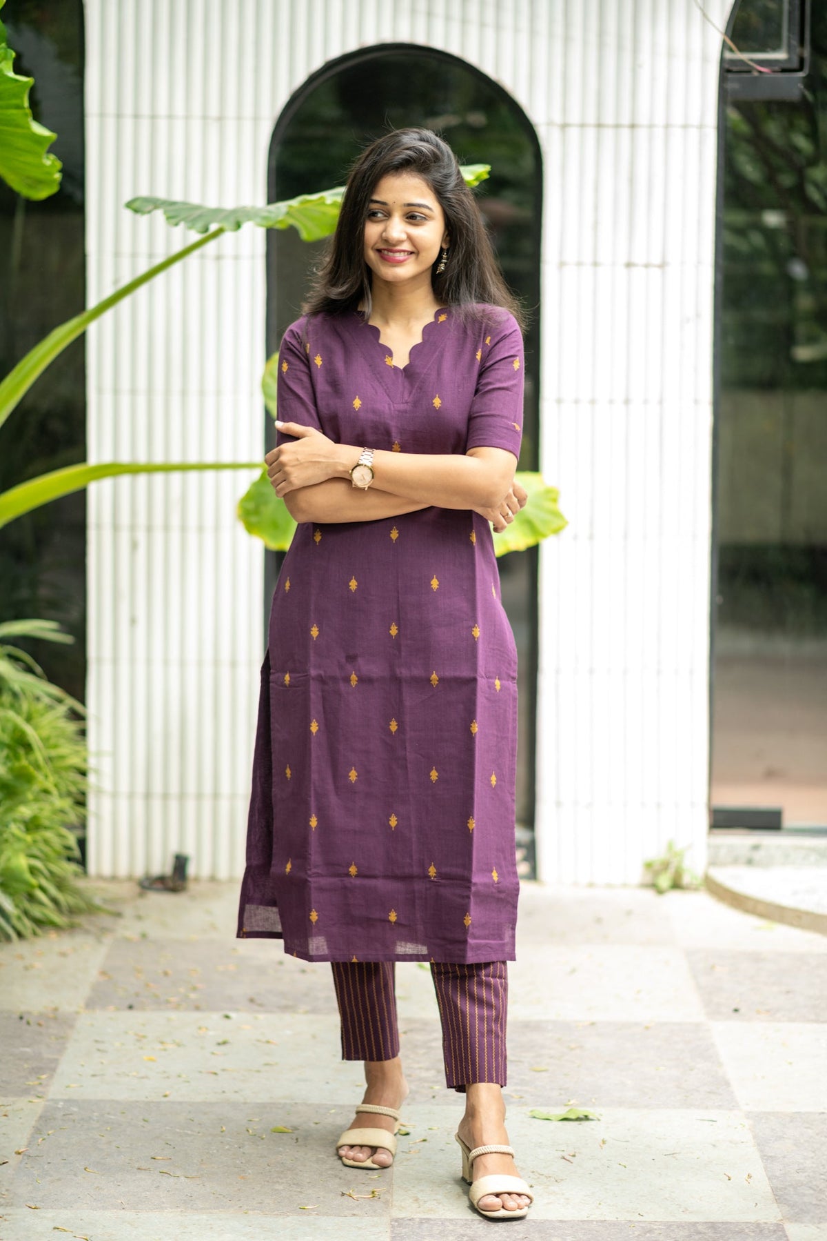 Dusky plum KurtaSet