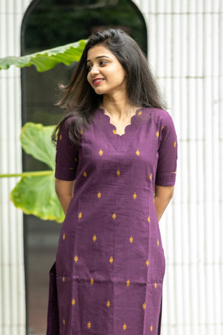 Dusky plum KurtaSet
