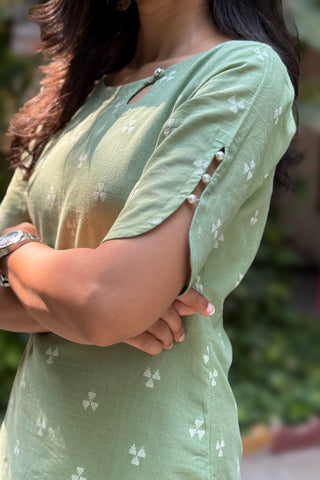Mint Thread Kurta Set