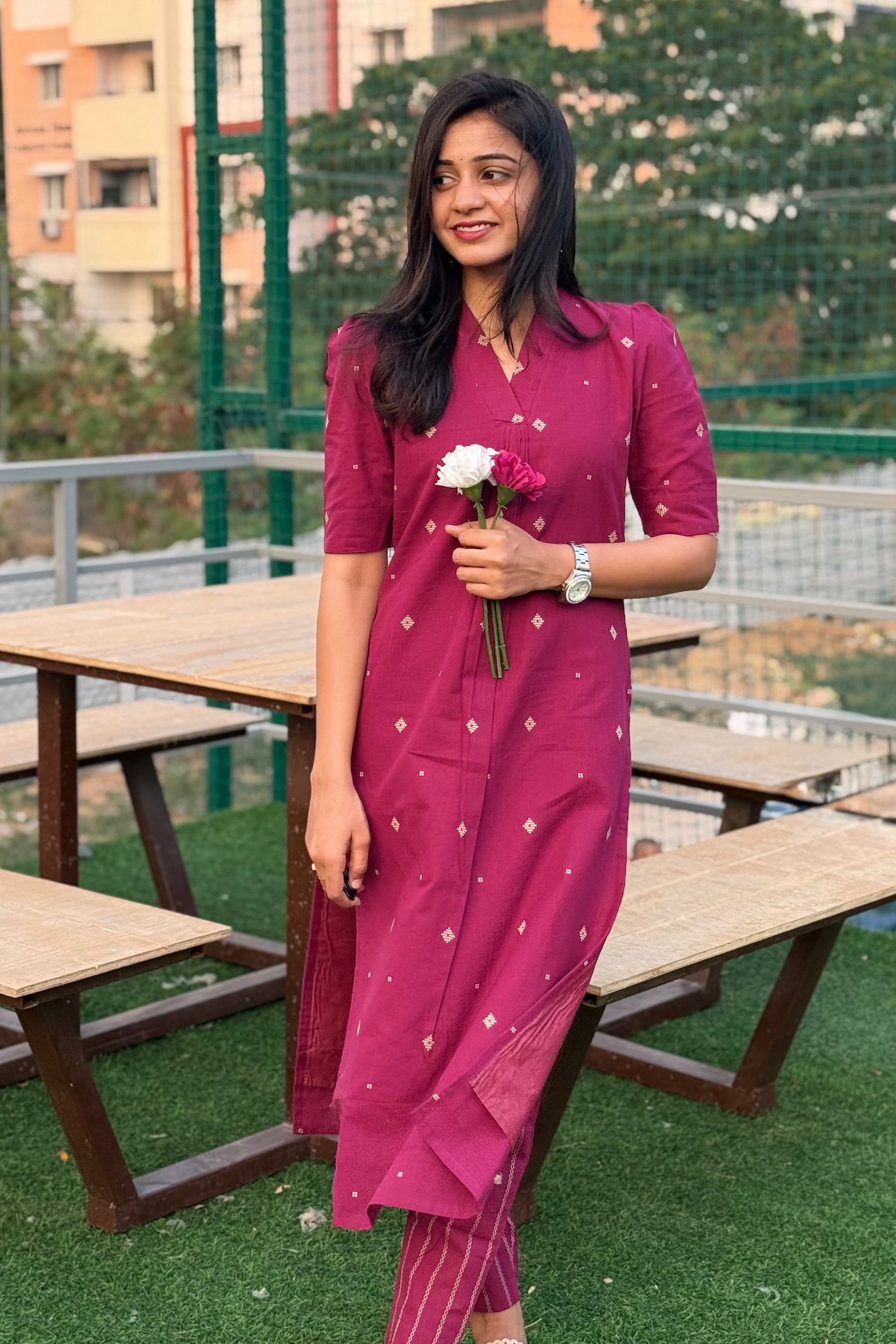 Handloom Cotton KurtaSet
