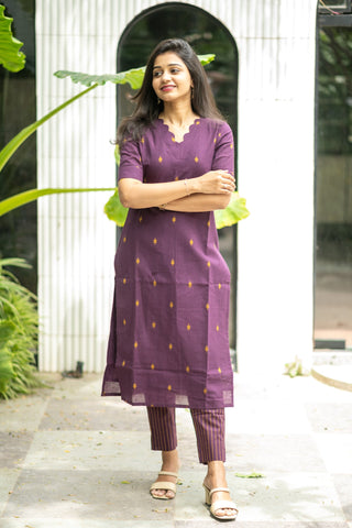 Dusky plum KurtaSet