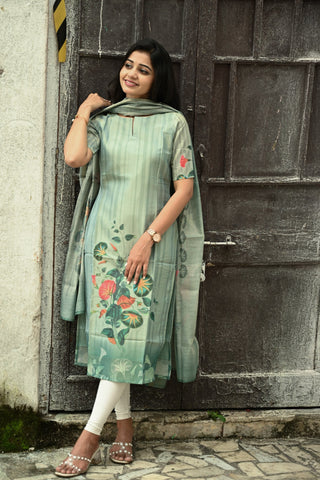 Serene Floral kurti and dupatta