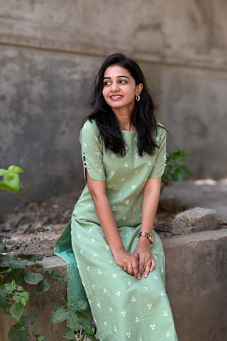 Mint Thread Kurta Set