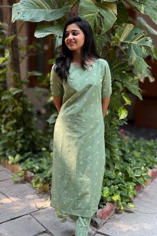 Mint Thread Kurta Set