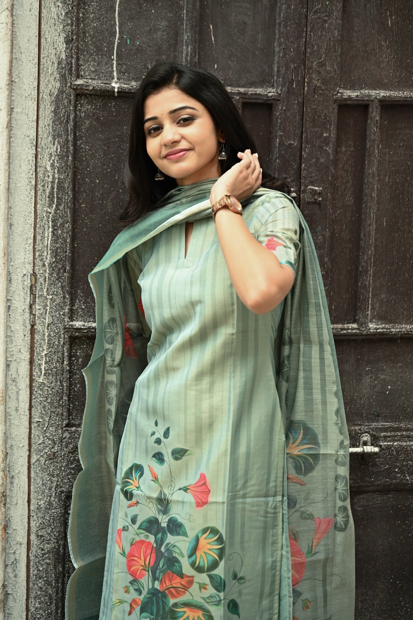 Serene Floral kurti and dupatta