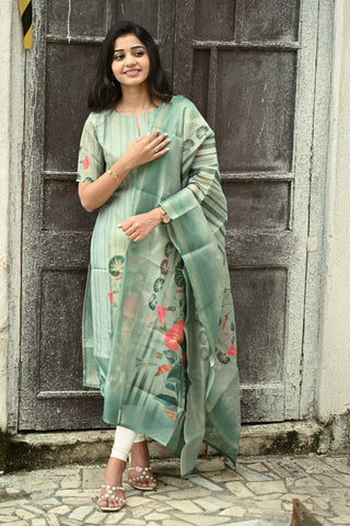 Serene Floral kurti and dupatta