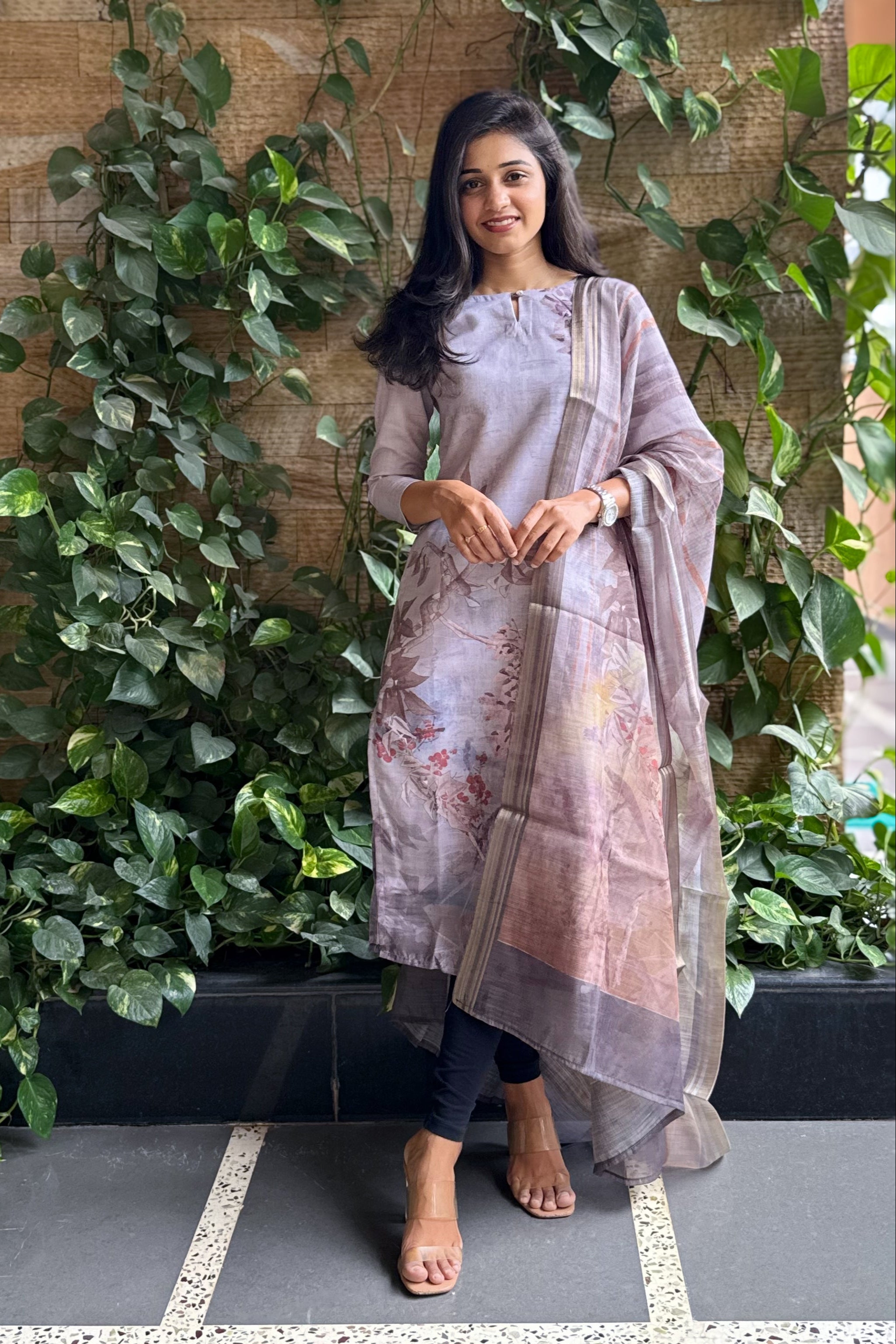 Lilac Wave Kurti and Dupatta