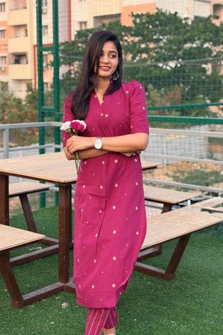 Handloom Cotton KurtaSet