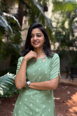 Mint Thread Kurta Set