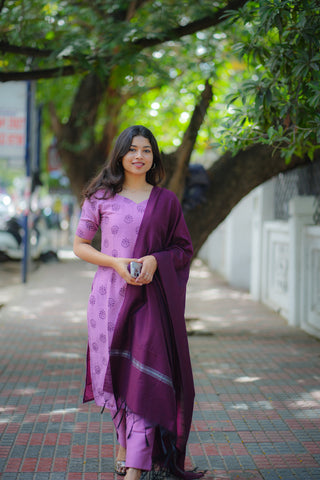 Plum Aura Suit Set