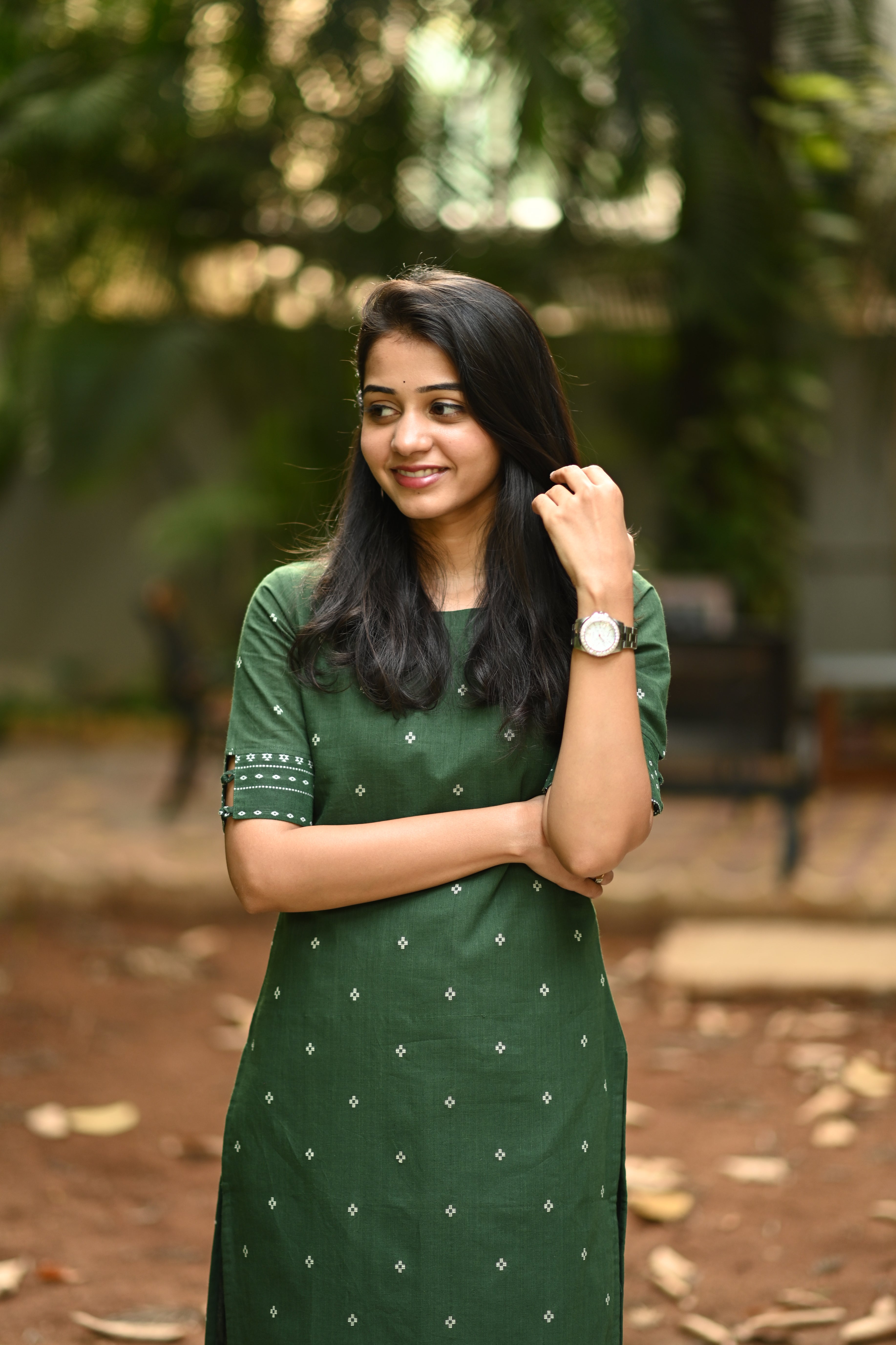 Olive Edit Handloom Cotton Kurta Set