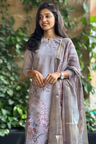 Lilac Wave Kurti and Dupatta