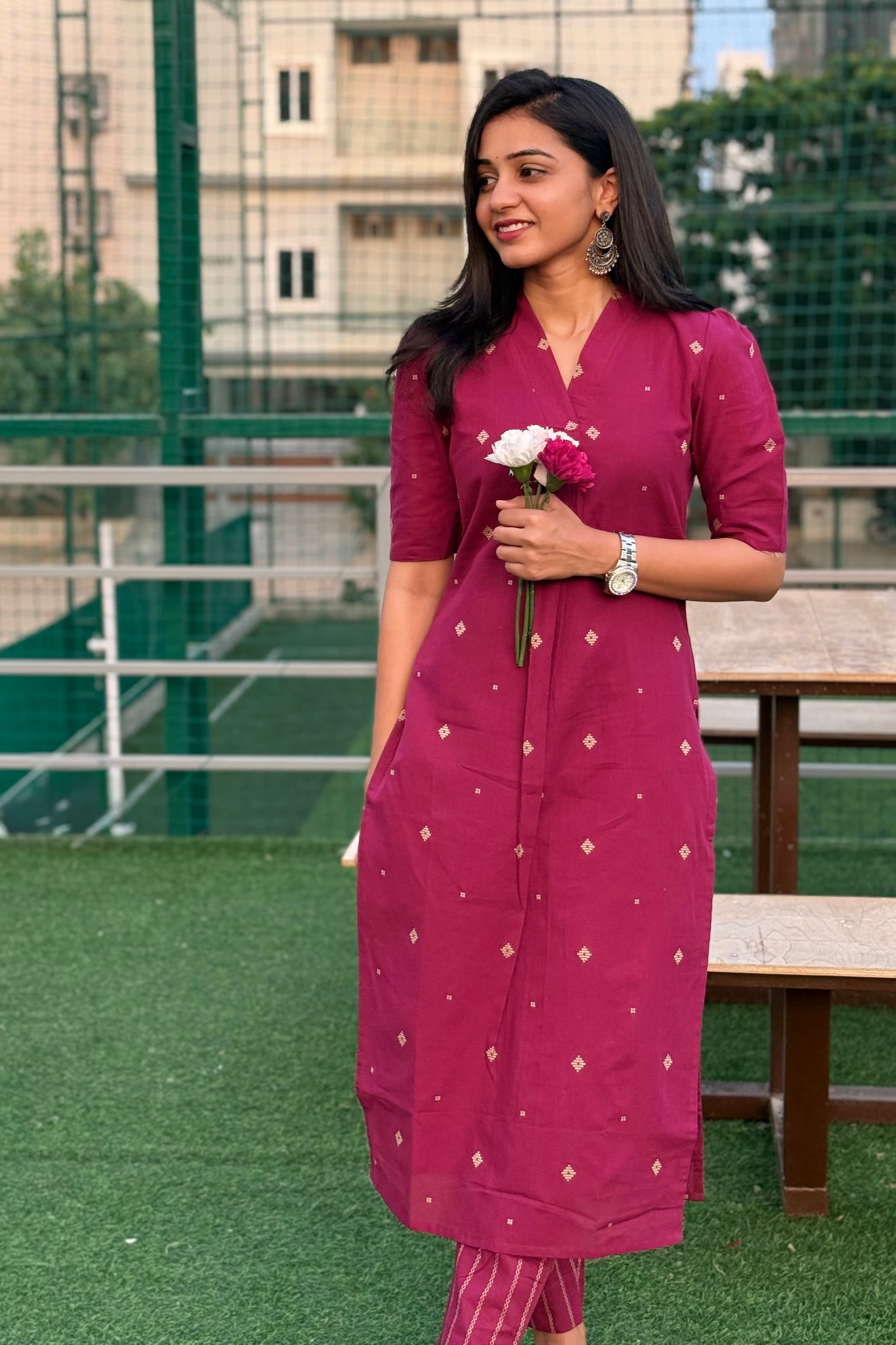 Handloom Cotton KurtaSet