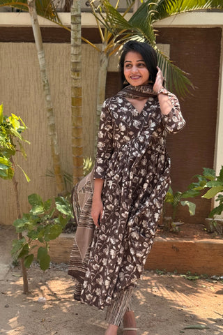 Brown Alya Cut Maxi