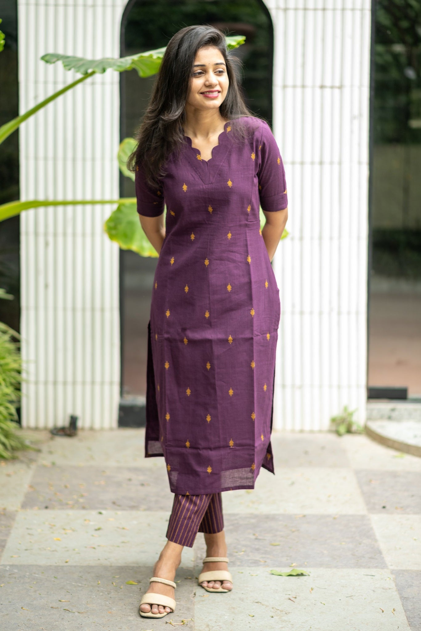 Dusky plum KurtaSet