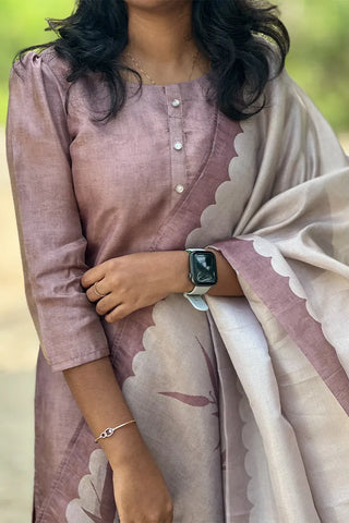 Tissue silk kurti with dupatta