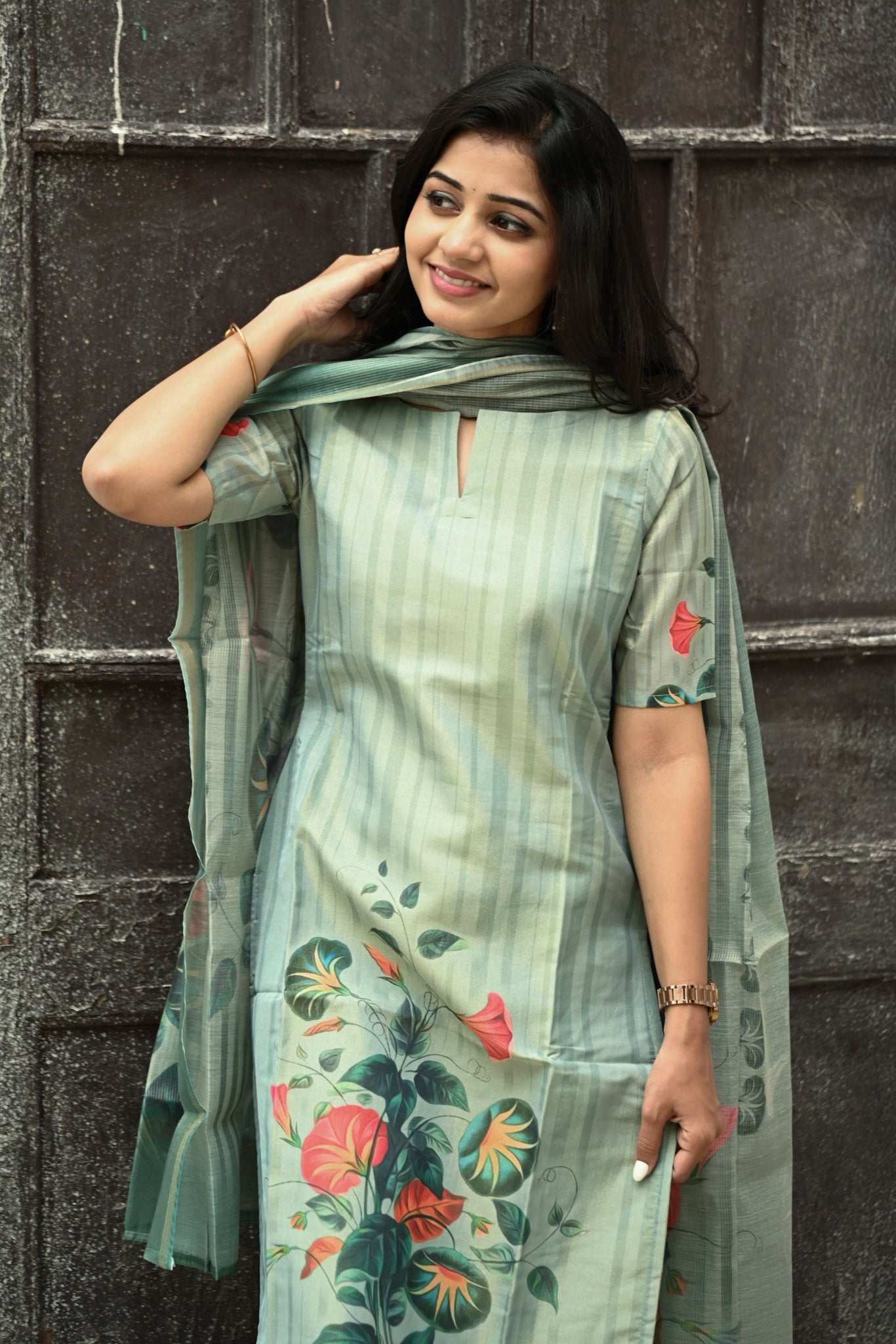 Serene Floral kurti and dupatta