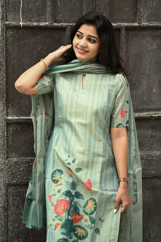 Serene Floral kurti and dupatta