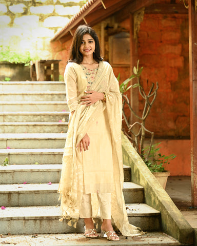 Premium Classic Ivory Glow Suit