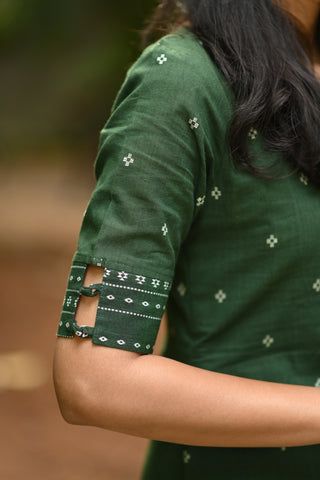 Olive Edit Handloom Cotton Kurta Set