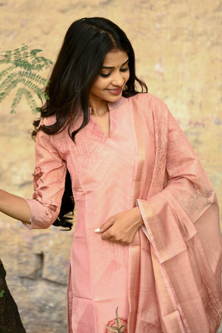Pastel charm kurti and dupatta