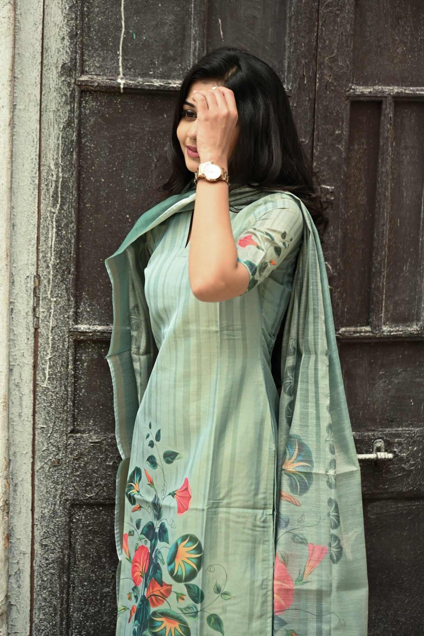 Serene Floral kurti and dupatta
