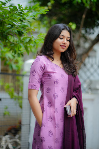 Plum Aura Suit Set