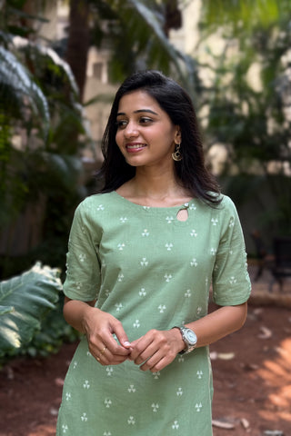 Mint Thread Kurta Set