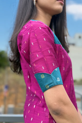 Raw silk kurti