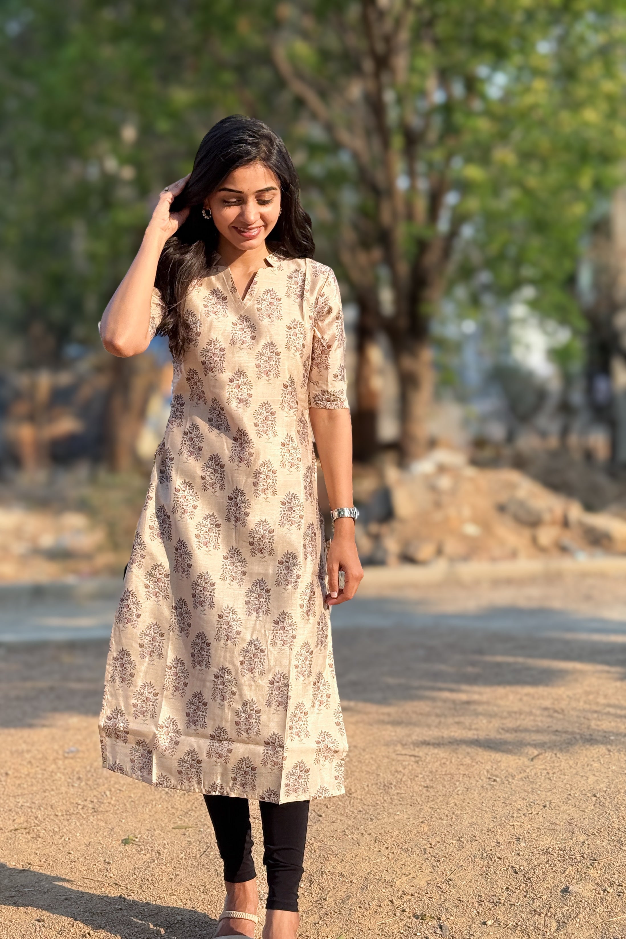 Tussar silk kurti