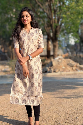 Tussar silk kurti