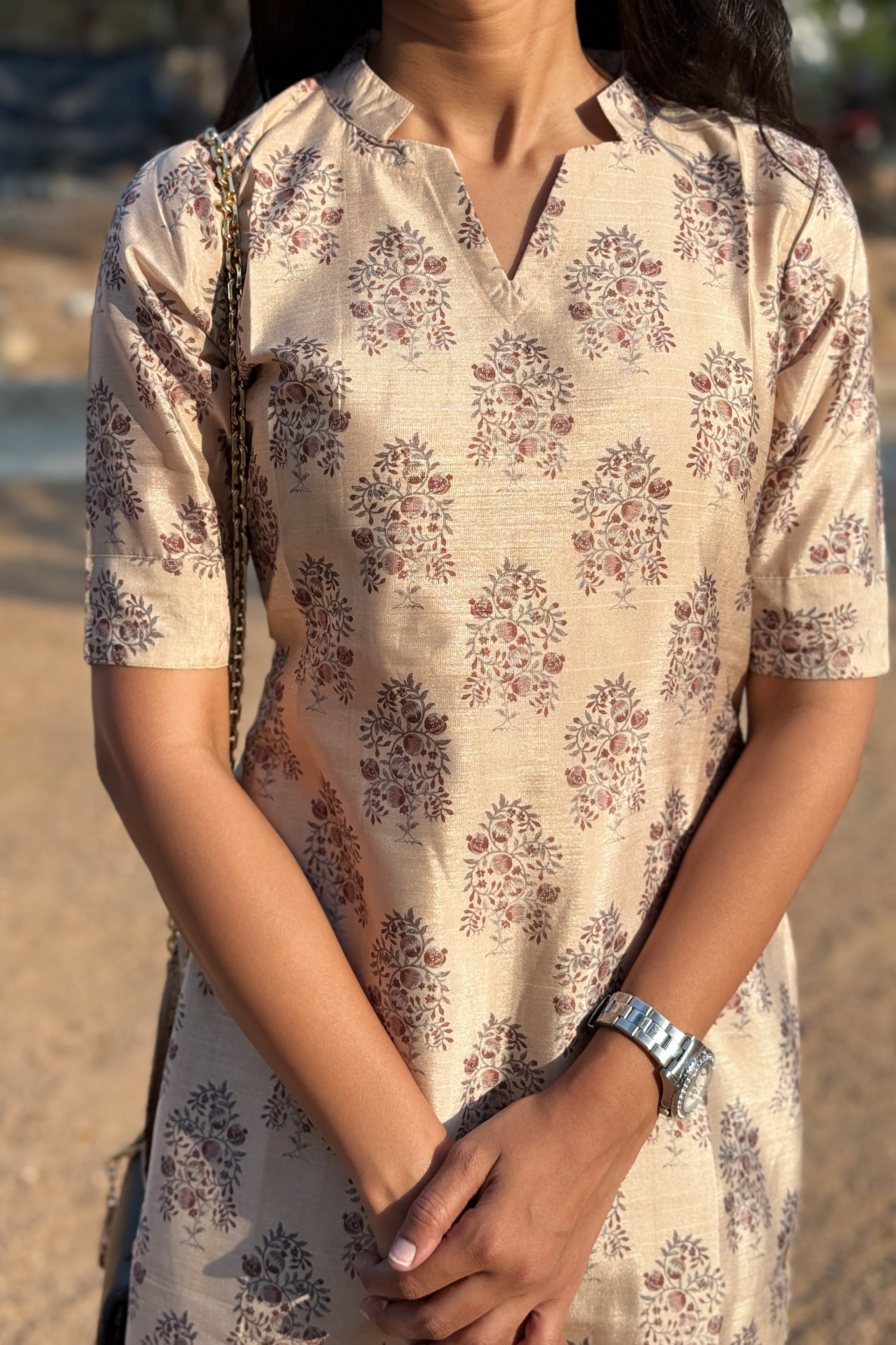 Tussar silk kurti