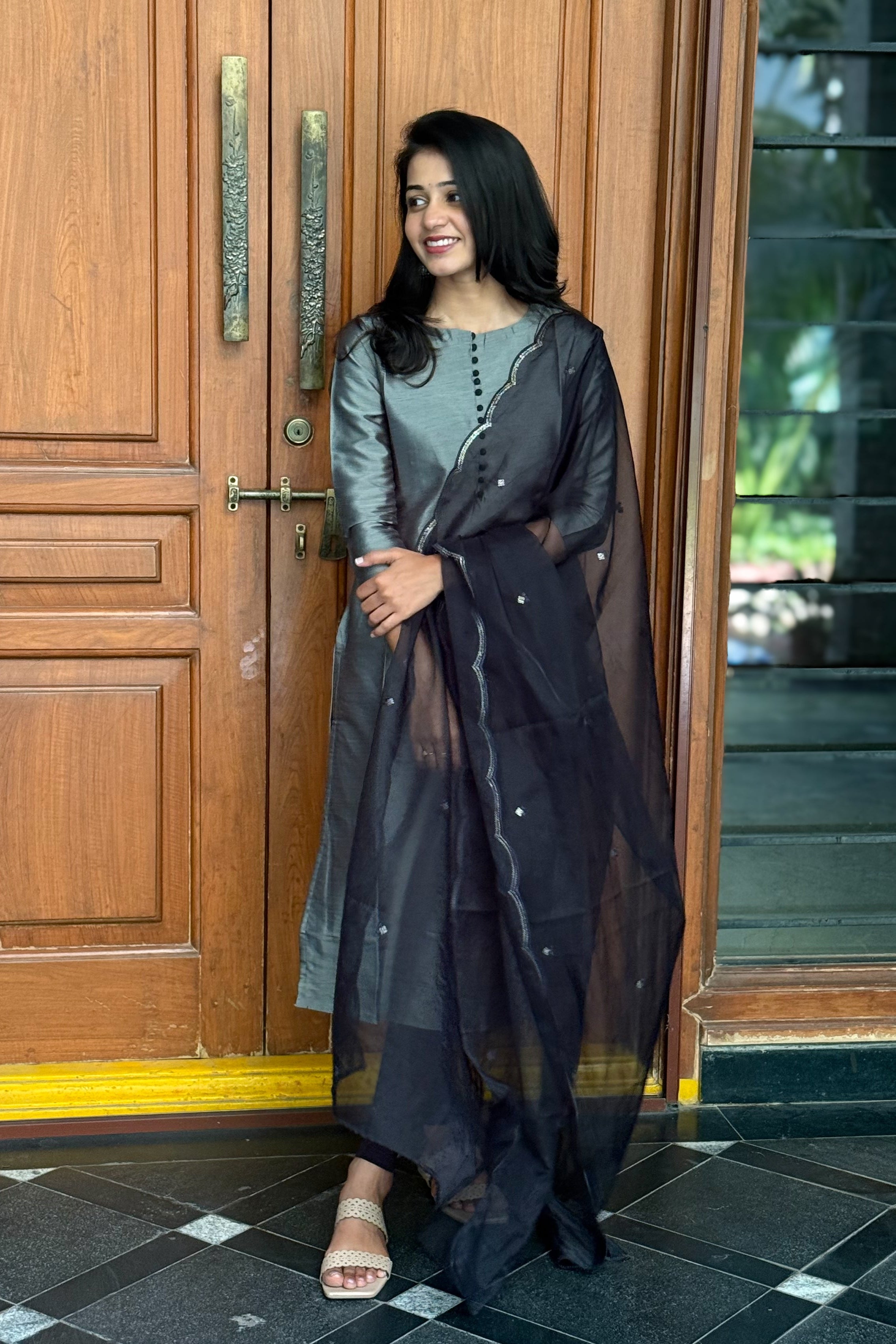 Smokey Glam kurti with dupatta