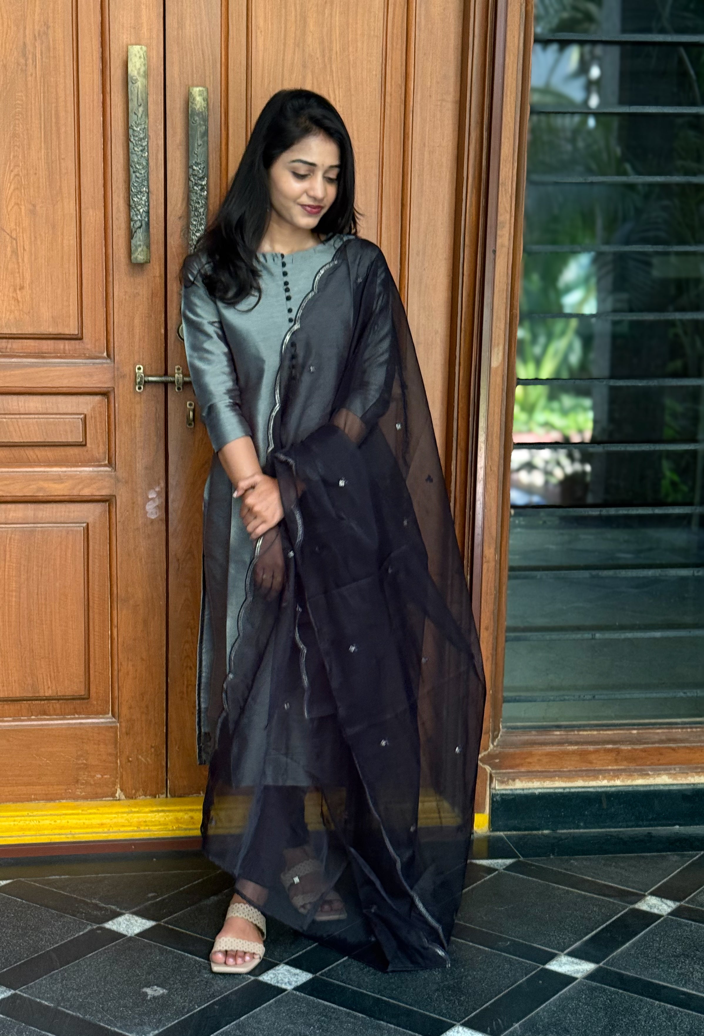 Smokey Glam kurti with dupatta