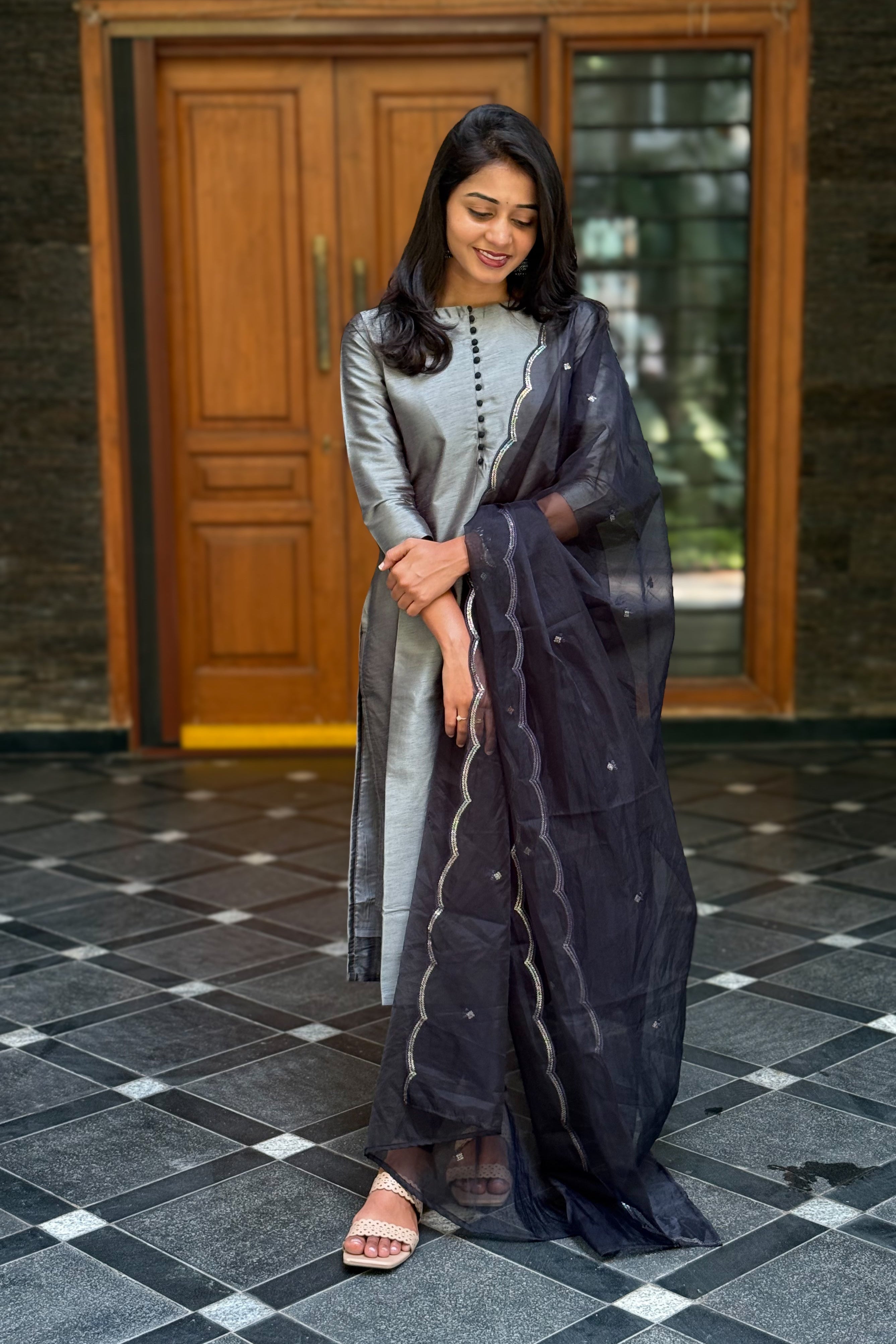Smokey Glam kurti with dupatta