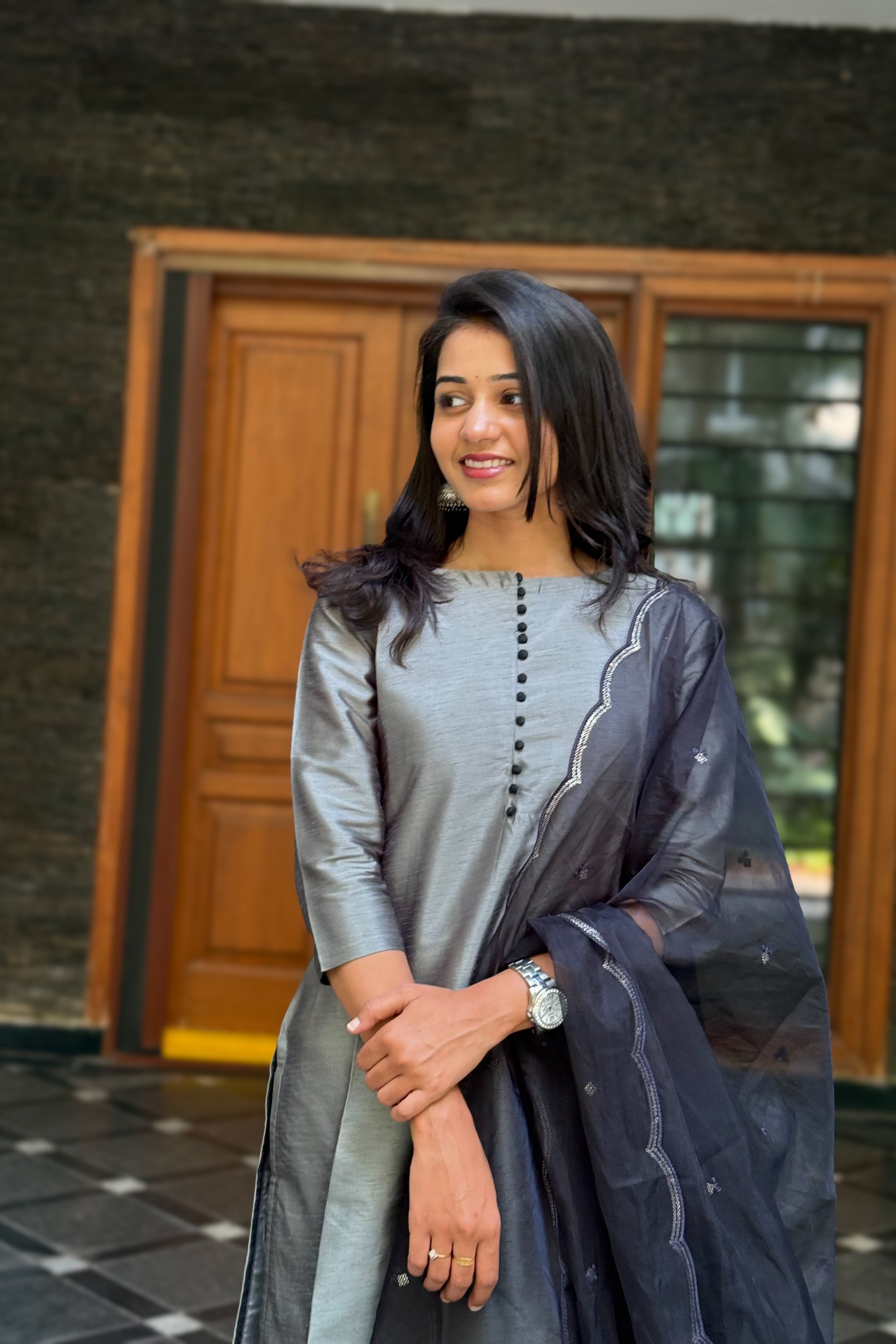 Smokey Glam kurti with dupatta