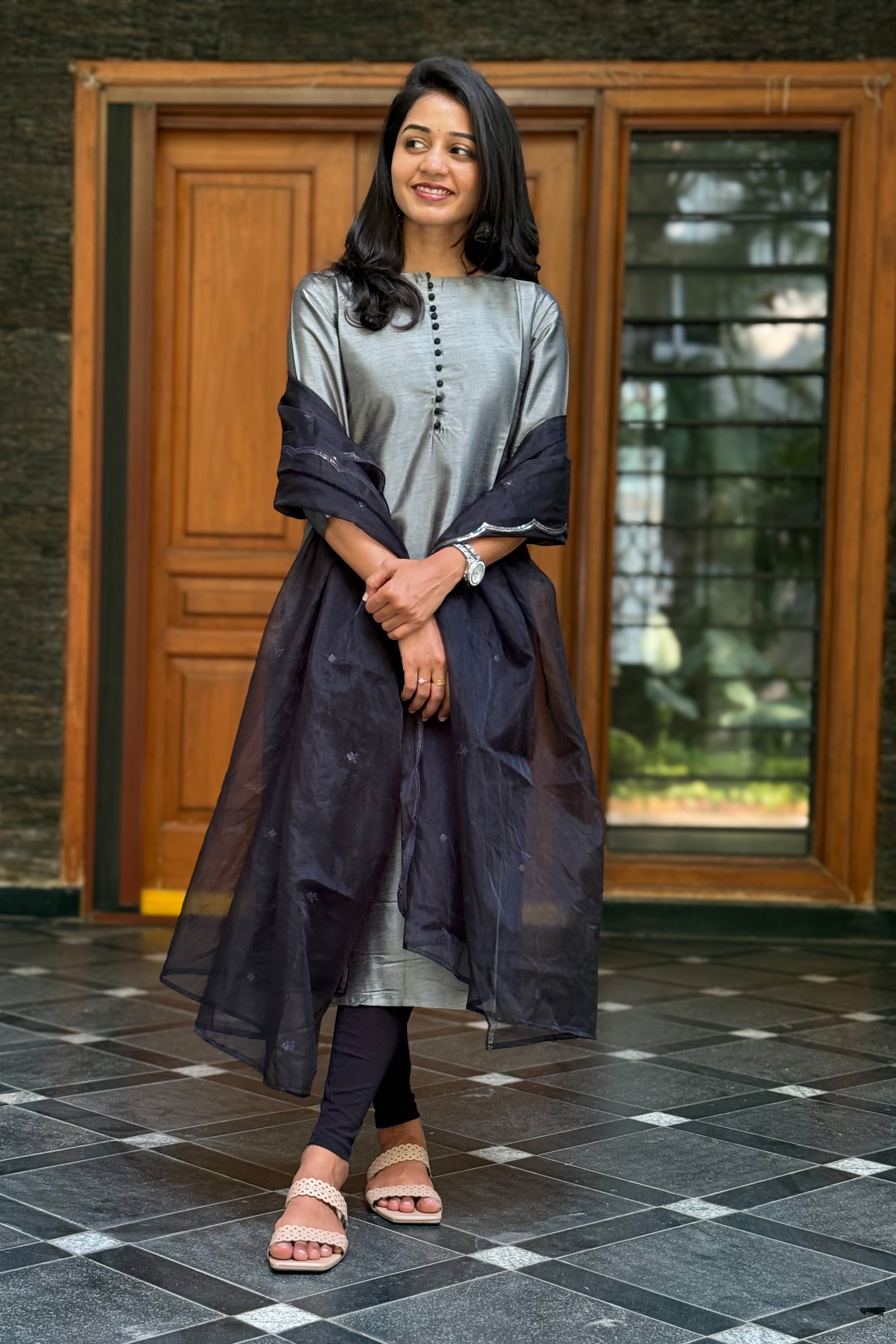Smokey Glam kurti with dupatta